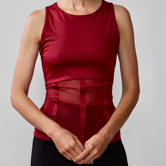 Grab This Gorgeous Top! Sheer Corset Waist Top - Picture 2 of 11